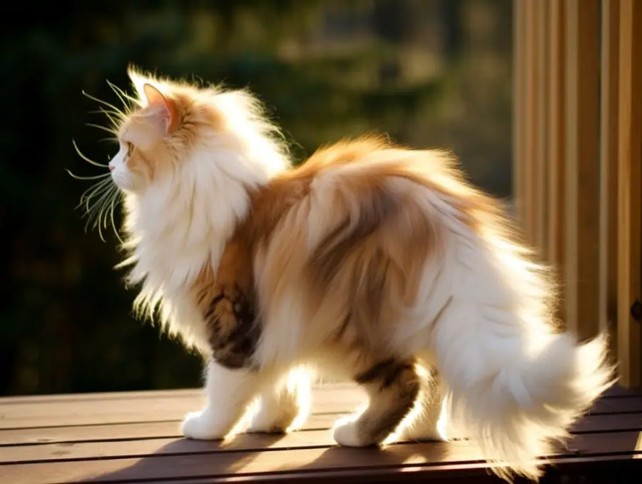 Cat with a puffy tail