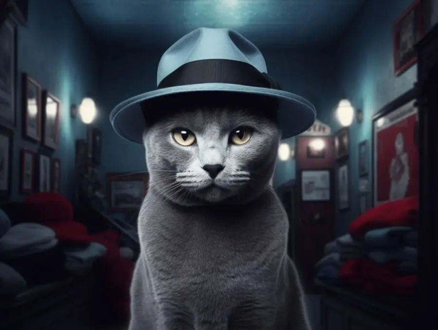 Russian Blue Cat -- a Spy?